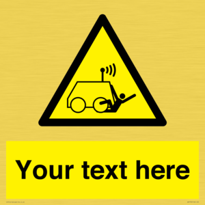 Custom warning run over by operator controlled machine